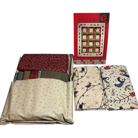 Quilt Kit Crimson Glory By Villa Rosa Designs With Fabric Bundle - Picture 1 of 6
